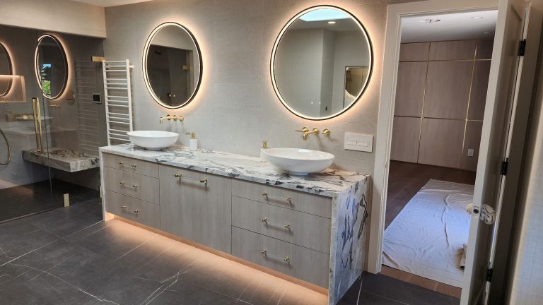 Master Bath with Makeup Counter