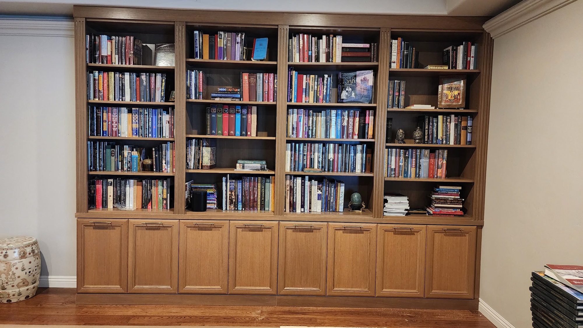 Home Theater Entertainment Center & Bookshelves