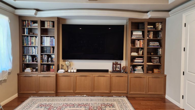 Home Theater Entertainment Center & Bookshelves